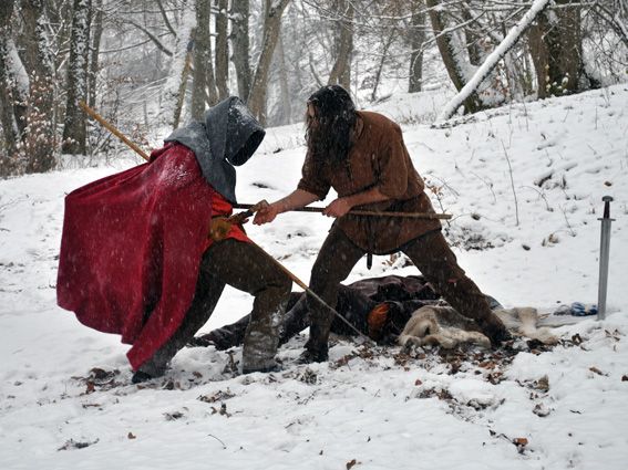 Photo d'un combat chorégraphié pour un clip musical